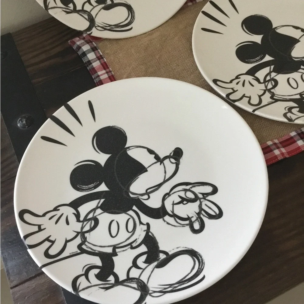 Disney Sketch Mickey Mouse Melamine Plates set of 5